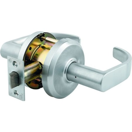 Dormakaba Hardware Summit Passage Lock with 2-3/4" Backset and ASA Strike Satin Chrome Finish QCL230M626